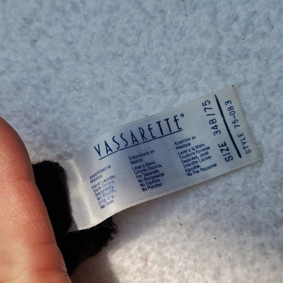 Black Mesh Leaf pattern Bra 34b - Picture 4 of 6